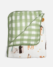 Load image into Gallery viewer, Nativity Oversized Muslin Quilt | Christmas Blanket - littlelightcollective