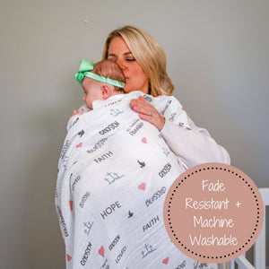 All Things Possible Baby Swaddle Blanket - littlelightcollective