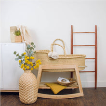 Load image into Gallery viewer, Classic Rocking Moses Bassinet Stand With Brake- Natural