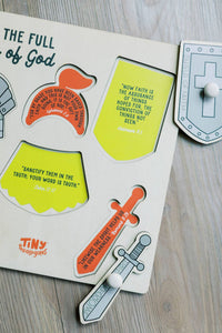 Armor of God Wood Puzzle with Scripture - littlelightcollective