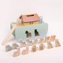 Load image into Gallery viewer, Noah&#39;s Ark Shape Sorter - Wooden Animal Toy Ages 2+
