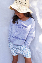 Load image into Gallery viewer, JESUS MADE ME A FISHERMAN Toddler Unisex Graphic Sweatshirt - littlelightcollective