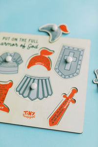 Armor of God Wood Puzzle with Scripture - littlelightcollective