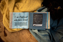 Load image into Gallery viewer, I am Baptized into Christ cloth baby book - littlelightcollective