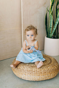 Chewable Charm - Celeste Macrame Teether + Bead -Grey