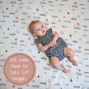 All Things Possible Baby Swaddle Blanket - littlelightcollective