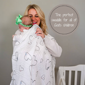 The Love of Christ Baby Swaddle Blanket - littlelightcollective