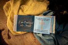 Load image into Gallery viewer, I am Baptized into Christ cloth baby book - littlelightcollective