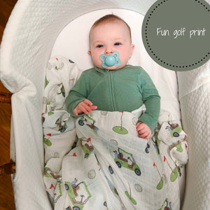 Golf A Round Baby Swaddle Blanket - littlelightcollective