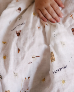Catholic Muslin Swaddle Baby Blanket: Jesus Blanket - littlelightcollective