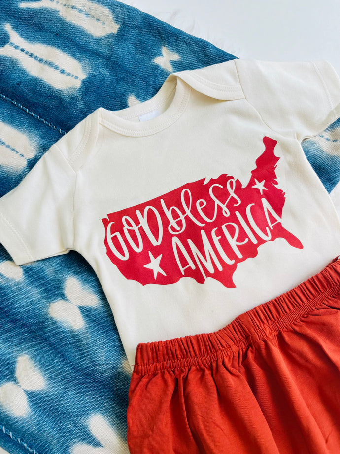 God Bless America Bodysuit - littlelightcollective