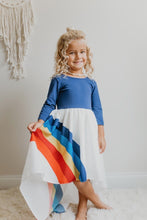 Load image into Gallery viewer, Pre-Order Fall Rainbow Dress - Blue - littlelightcollective