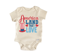 Load image into Gallery viewer, America Land Love July Newborn Baby Onesie® Bodysuit