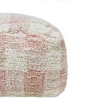 Load image into Gallery viewer, Pouf Vichy Rose: 8&quot; x 1&#39; 4&quot; x 1&#39; 4&quot;