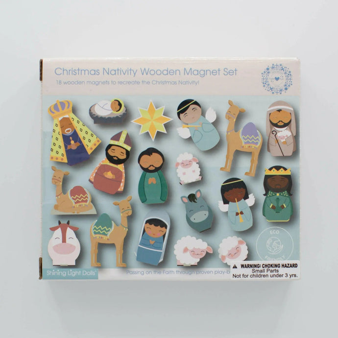 Christmas Nativity Wooden Magnet Set - littlelightcollective
