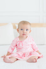 Load image into Gallery viewer, Blushing Bows 3/4 Sleeve Twirl Bodysuit - littlelightcollective