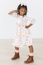 Load image into Gallery viewer, Boho Bows 3/4 Sleeve Pocket Twirl Dress - littlelightcollective