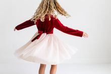 Load image into Gallery viewer, Red Velvet Tulle Dress - littlelightcollective
