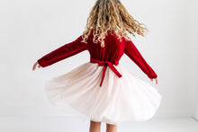Load image into Gallery viewer, Red Velvet Tulle Dress - littlelightcollective