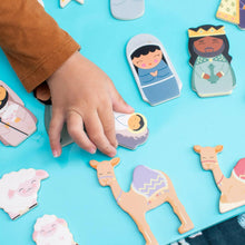 Load image into Gallery viewer, Christmas Nativity Wooden Magnet Set - littlelightcollective