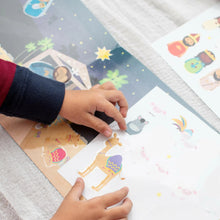 Load image into Gallery viewer, Advent Calendar &amp; Christmas Nativity Scene Reusable Sticker Fun