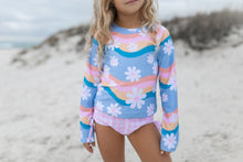 Load image into Gallery viewer, Emily Daisy Long Sleeve Rash Guard Swimsuit - littlelightcollective