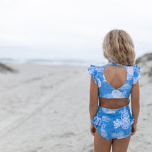 Load image into Gallery viewer, Grace Denim Floral Open Back One Piece Swimsuit - littlelightcollective