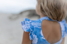 Load image into Gallery viewer, Grace Denim Floral Open Back One Piece Swimsuit - littlelightcollective