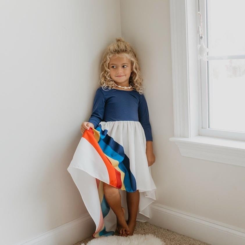 Rainbow Dress - Blue 4 Rainbow Dress - Blue 4