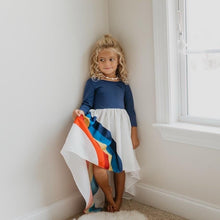 Load image into Gallery viewer, Pre-Order Fall Rainbow Dress - Blue - littlelightcollective