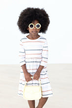 Load image into Gallery viewer, Fall Stripes 3/4 Sleeve Pocket Twirl Dress