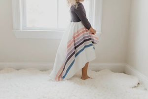Pre-Order Fall Rainbow Dress - Dusty Purple - littlelightcollective