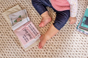 Pink Rainbow Baby Cloth Book For this Child We Have Prayed - littlelightcollective