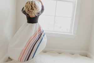 Pre-Order Fall Rainbow Dress - Dusty Purple - littlelightcollective