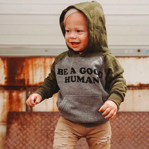 Be a Good Human Pullover Hoodie - littlelightcollective