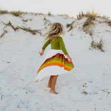 Load image into Gallery viewer, Fall Rainbow Dress - Falling Leaves - littlelightcollective
