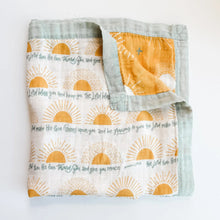 Load image into Gallery viewer, Reversible Muslin Blanket - Let Your Light Shine - littlelightcollective