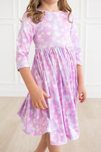 Load image into Gallery viewer, Love Story 3/4 Sleeve Pocket Twirl Dress