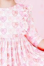 Load image into Gallery viewer, Melt My Heart 3/4 Sleeve Ruffle Twirl Dress
