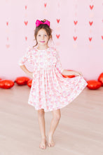 Load image into Gallery viewer, Melt My Heart 3/4 Sleeve Ruffle Twirl Dress