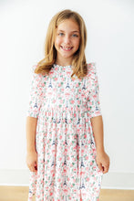Load image into Gallery viewer, Mila in Paris 3/4 Sleeve Ruffle Twirl Dress