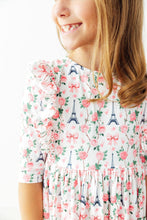 Load image into Gallery viewer, Mila in Paris 3/4 Sleeve Ruffle Twirl Dress