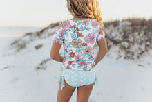 Load image into Gallery viewer, Olivia Mint Sea Rash Guard Swimsuit - littlelightcollective