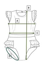 Load image into Gallery viewer, Grace Denim Floral Open Back One Piece Swimsuit - littlelightcollective