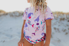 Load image into Gallery viewer, Sophie Mermaid Rash Guard Swimsuit - littlelightcollective