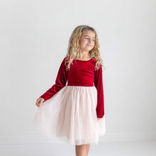 Load image into Gallery viewer, Red Velvet Tulle Dress - littlelightcollective