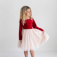Load image into Gallery viewer, Red Velvet Tulle Dress - littlelightcollective