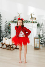 Load image into Gallery viewer, Red Velvet Sequin Jacket - littlelightcollective