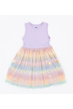 Load image into Gallery viewer, Bamboo Tulle Dress - Rainbow Ombre Twinkle - littlelightcollective