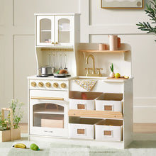 Load image into Gallery viewer, Tiny Land® Wooden Play Kitchen with Storage for Creative Toddlers - littlelightcollective